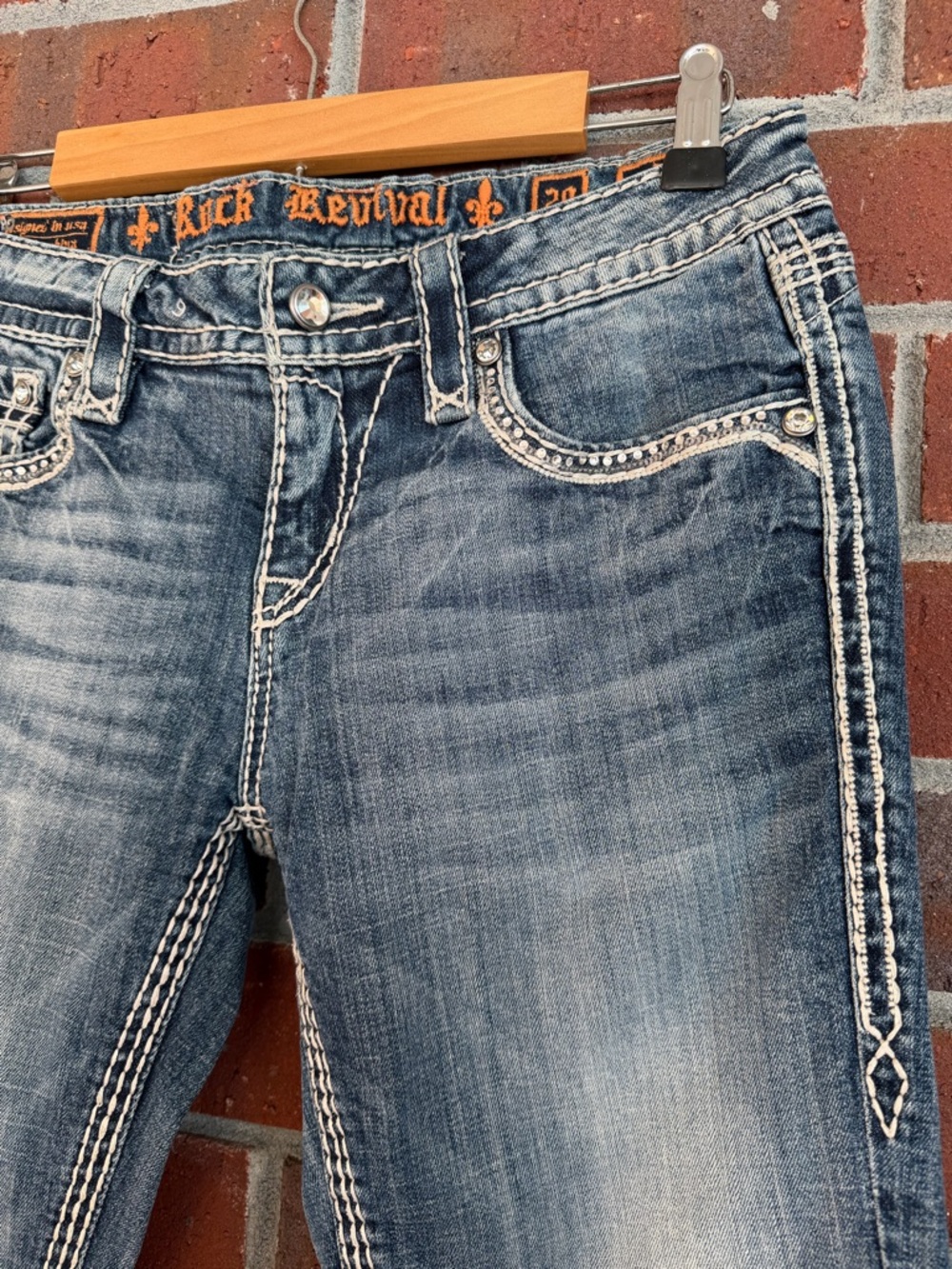 Rock Revival Women's Light Blue Distressed Bootcut Jeans - Picture 3 of 15